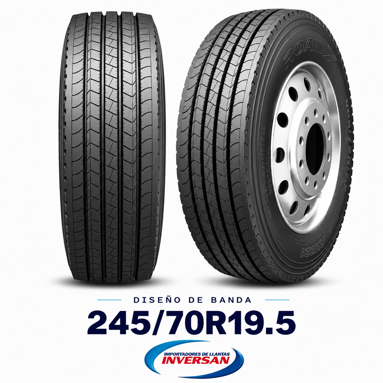 Llanta ROADX 245/70R19.5 RH621